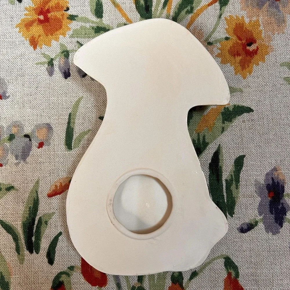 VTG 70s Speckled Mushroom Double Spoon Rest Holland Mold Cottagecore Fairy Retro